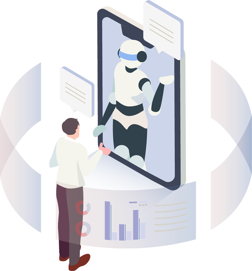 AIと会話する人